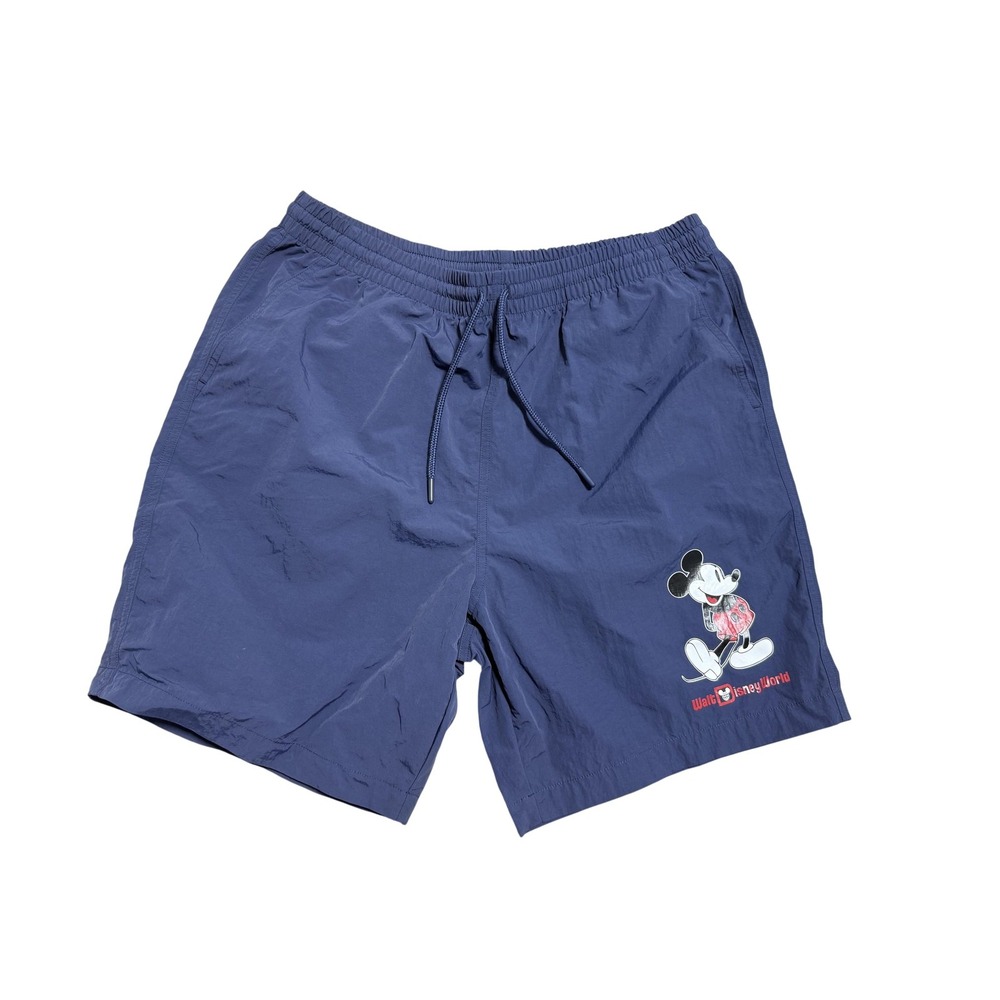 Disney Bermuda Shorts Mens Medium Blue Mickey Mouse Walt Disney World Nylon